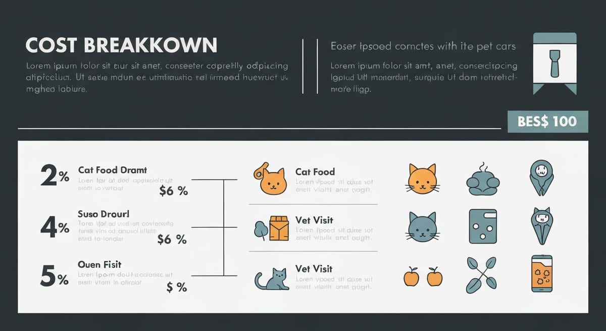 Presupuesto para cuidados felinos Gráfico de costos estimados de mantenimiento mensual para un gato en México.