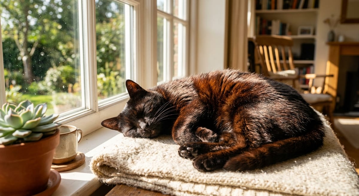 Efecto de óxido en gatos negros Gato negro bajo la luz del sol mostrando tonos rojizos conocidos como efecto de óxido