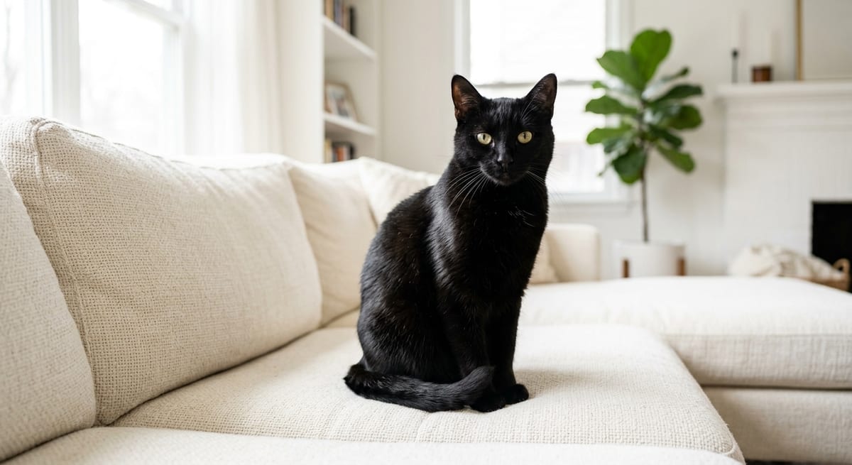 Guía para fotografiar gatos negros Fotografía nítida de un gato negro con excelente iluminación y contraste