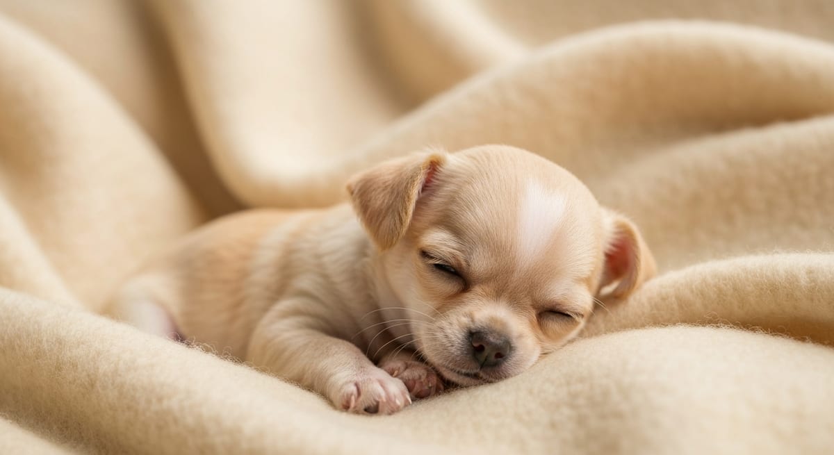 El mito del chihuahua teacup Pequeño chihuahua descansando, ilustrando la fragilidad de los ejemplares mal llamados teacup o de bolsillo.