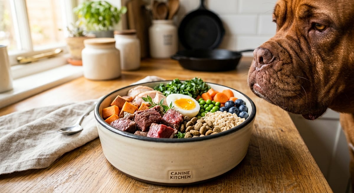 Nutrición para gigantes Cuenco de comida nutritiva para Dogo de Burdeos enfocada en la salud de sus articulaciones