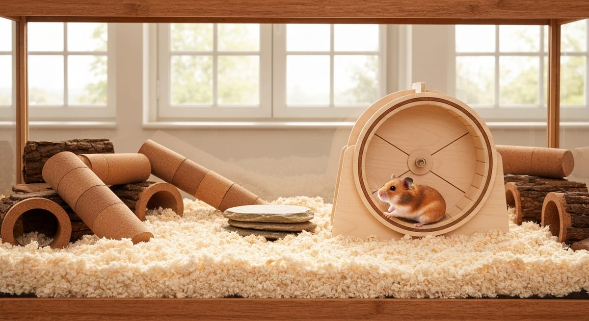 Entorno ideal y saludable Hábitat espacioso y libre de estrés para mejorar la salud del corazón del hámster.