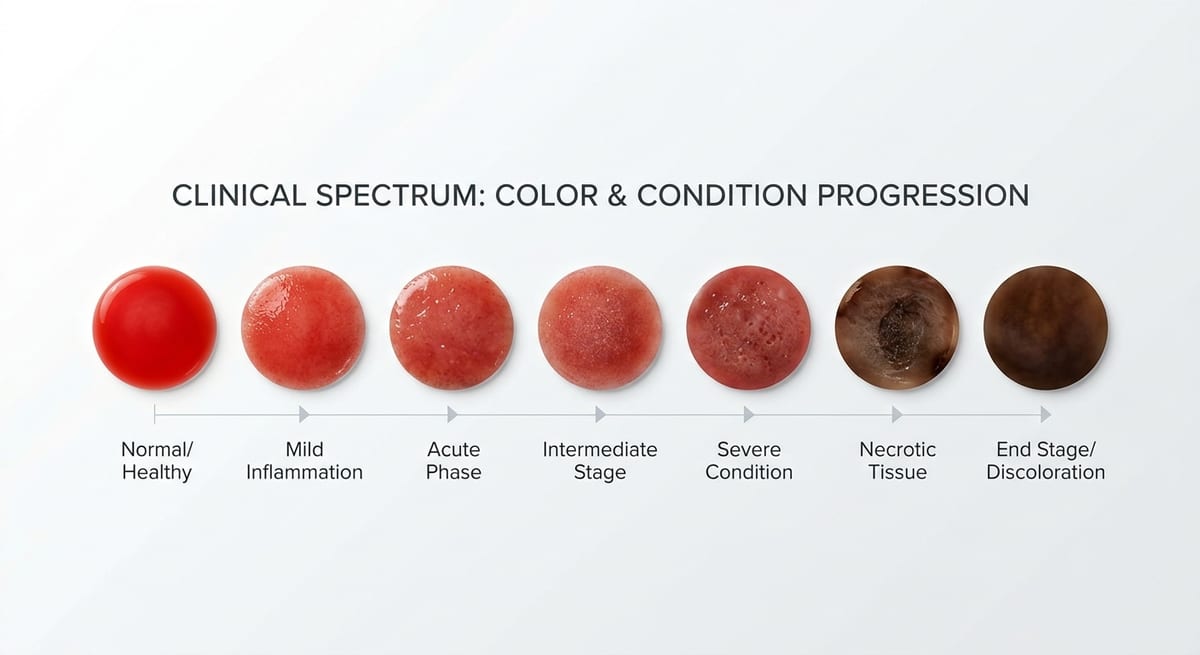 Tipos de sangre en el vómito Guía visual de colores de sangre en el vómito canino para diagnóstico veterinario