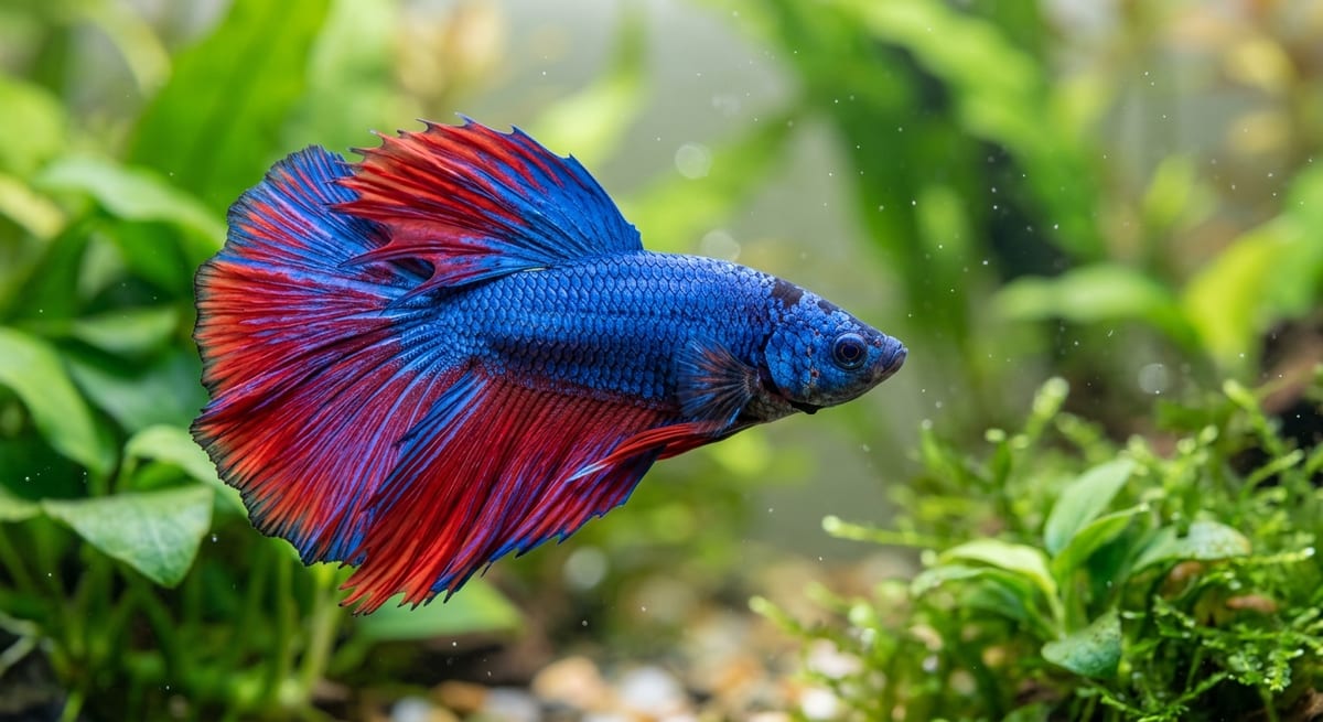 Peces de agua dulce populares Pez Betta Splendens, uno de los tipos de peces de agua dulce más populares para principiantes.