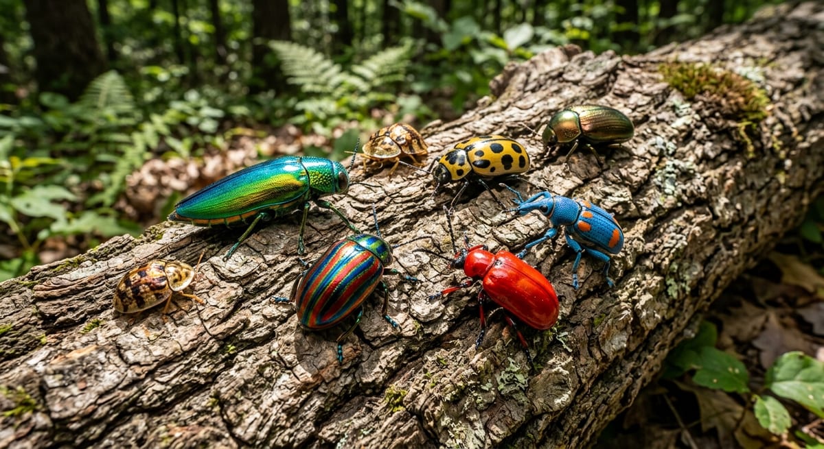 Clasificación de los insectos Diversos tipos de escarabajos ilustrando la clasificación y órdenes de los insectos